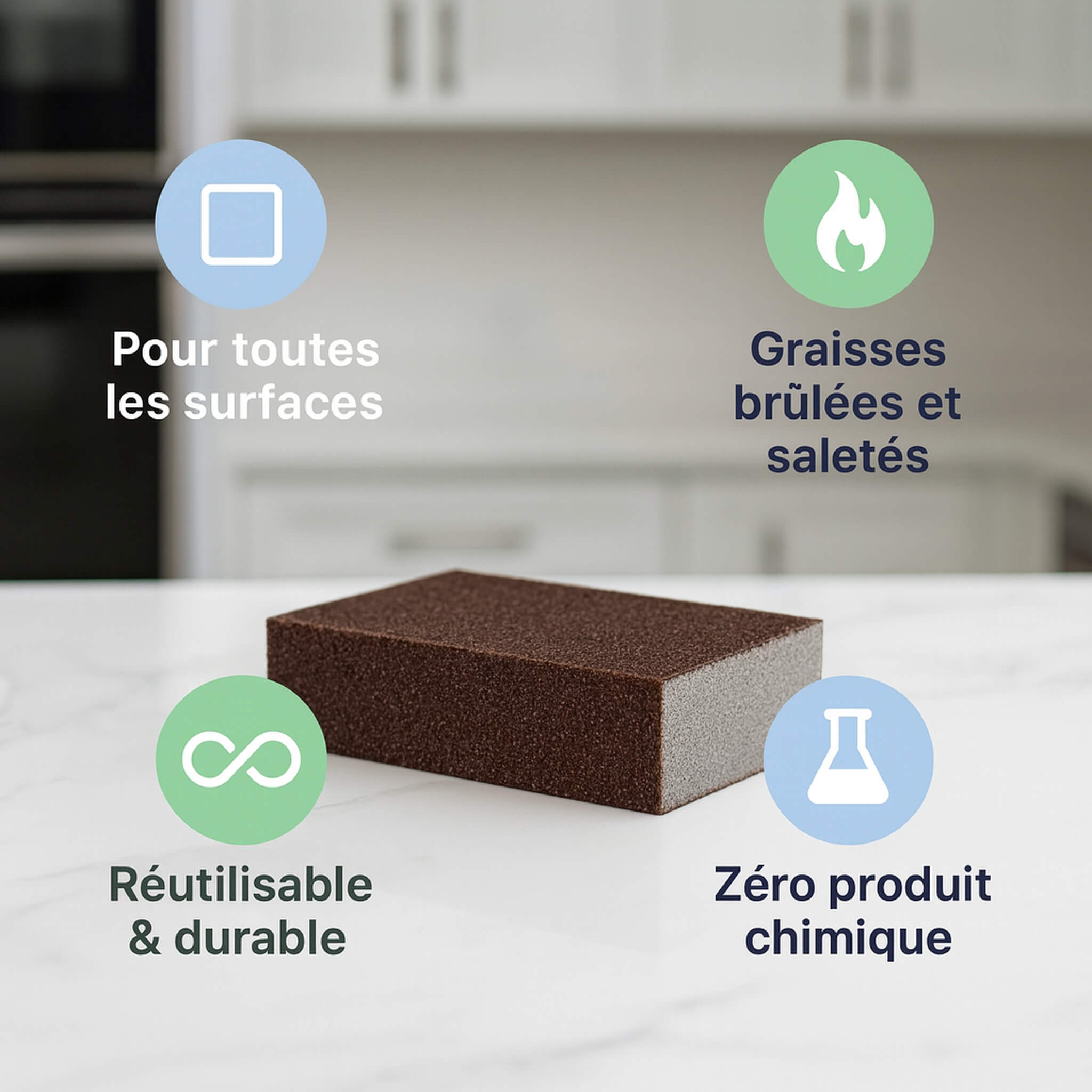 Éponge Diamant Multi-Surfaces – Nettoyage Puissant Sans Rayures